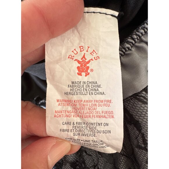 Black Lace & Fabric One Size Cape By Rubies - Picture 6 of 6